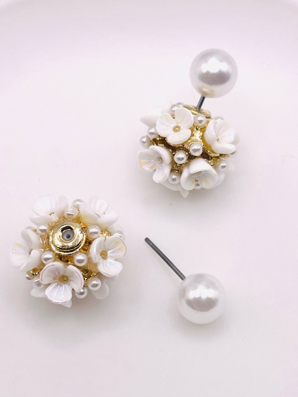 Cluster Pearl Earrings